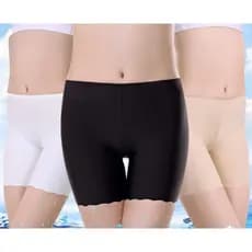 Shorts De Segurança Sem Costura De Seda Gelada Plus size , Cintura Alta , Design Anti-Rolo , Controle De Barriga ,