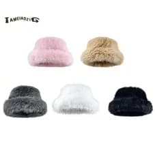 Chapéu Balde De Inverno Com Proteção Quente Para Mulheres De Pele Sintética , Elegante , Boné-A