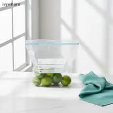 Sacos Reutilizáveis para Congelador, Transparentes, para Embalagem de Alimentos, Sacos Plásticos de Armazenamento