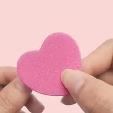 JTN 20/50 Pçs Forma De Coração Esponja Lixa De Unhas Dupla Face Buffer Polimento Lixar Pedicure Ferramenta Gel Polonês M