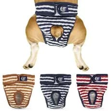 Listra Fraldas Para Cães Lavável Calcinha Feminino Calça Fisiológica Ajustável Filhote De Cachorro Roupa Interior Fralda