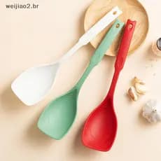weijiao2 . BR Espátula De Silicone Multifuncional Colher Ferramentas De Cozinha De Sopa Doméstica Reutilizável Não sti P