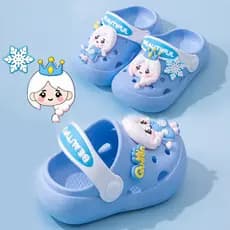 Verão novo estilo crianças bonito dos desenhos animados buraco sapatos meninas Baotou antiderrapante macio sapatos de pr
