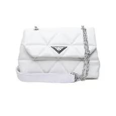 Bolsa Feminina Diamante Bordada De Ombro Alça em Corrente Zíper Interno