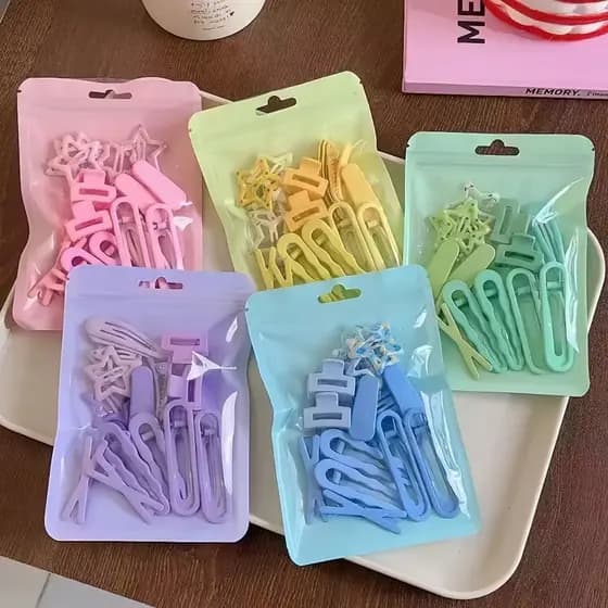Conjunto de 18 peças de presilhas de cabelo em formato de estrela para crianças 025-0161