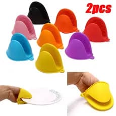 2pc Engrossar Cozimento Luvas De Forno De Silicone Luva Microondas Isolamento Térmico Anti-Deslizamento Apertos Tigela P