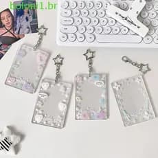 Porta-Cartões Fotográficos Em Acrílico , 2.7 X 4.1 Polegadas Com Estojo Para Cartão Fotográfico Chaveiro , Ins