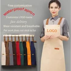 Avental waterpReady stock Telhado E De Cozinheiro À Prova De Óleo Pode Ser Personalizado Cozinha Doméstica Trabalho Chá