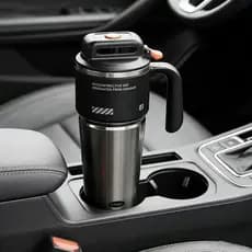 Copo De 1 Contagem Com Alça E Canudo , Caneca De Viagem De Aço Inoxidável Isolada A Vácuo , Gamer Tampa De Botão , Adequ