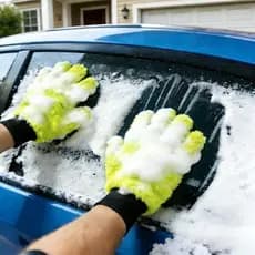 XINDELL Luva De Lavagem De Carro Com 2 Pacotes-Espuma De Pata De Urso Fofa De Pelúcia Ultramacia , Escova De Cinco Dedos