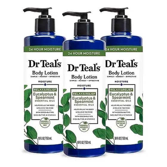 Loção , & amp ; Umidade + Teal's 18 Horas De 3) 24 Dr Body Speint Essential fl Eucalipto (Pacote De Óleos , Onças