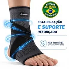 Tornozeleira Ortopédica Ajustável Compressão Estabilizadora Esportes Crossfit Academia Futebol Fitness