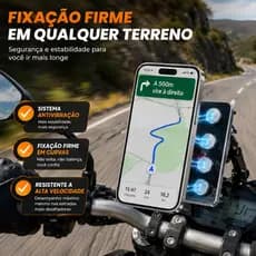 Suporte Celular Moto Magnético 6 Ímãs Forte Para Motoboy E Aplicativos GPS Pro