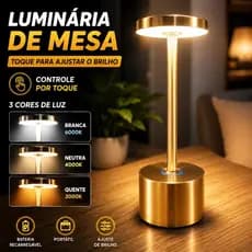 Abajur Luminária De Mesa LED Sem Fio Recarregável USB Touch Inteligente Para Estudar Trabalho Escrivaninha Quarto