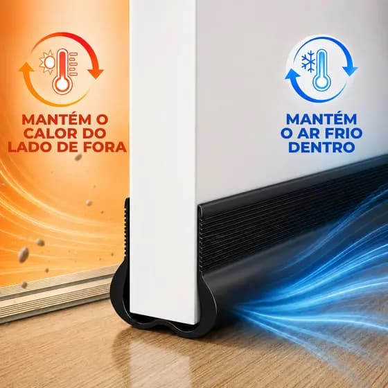 Protetor Veda Porta Inferior 93cm Tira de Vedação Contra Insetos Escorpião Poeira Isolamento Térmico Ar Condicionado PVC