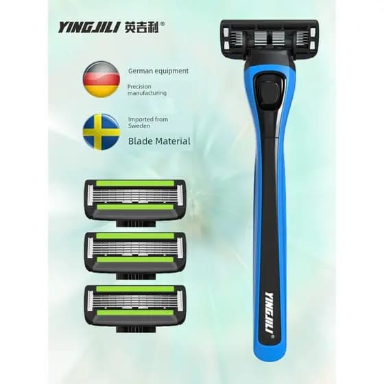 Navalha inglesa novo produto Manual navalha de 5 camadas cabeça de barbear estudantes do ensino médio navalha lubrificad