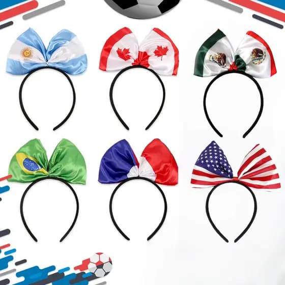Grande arco bandana bandeira nacional padrão bandana meijamo copa do mundo fã cheerleading cheerleading Headwear XNS5