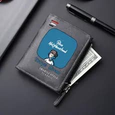 Sylvan carteira masculina curta estilo japonês coreano dos desenhos animados Anime zíper fivela Multi-cartão Street Wear