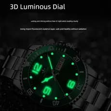 relogio masculino Relógio famoso suíço relógio mecânico automático calendário duplo oco luminoso Digital grande mostrado