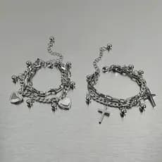 pulseira feminina pulseira Ins titânio aço feminino nicho Hip Hop Retro na moda pulseira legal