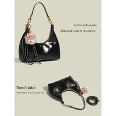 bolsa transversal feminino Bolsa Yuanli coelho nicho Design Retro Casual axilas saco feminino 2026 novo estilo High-End