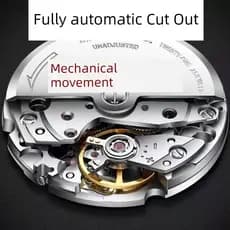 relogio masculino Totalmente automático turbilhão oco fundo transparente puro relógio mecânico masculino simples negócio