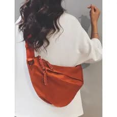 Bolsa de lona feminina 2026 novo estilo bolsa de peito de grande capacidade Casual Cross-Body bolinho saco esportes viag