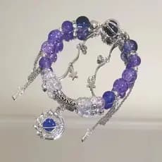 pulseira pulseira masculina Nicho Tassel Estudante Homens Mulheres Pulseira Roxa Frisada