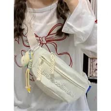Bolsa mensageiro 2026 novo estilo bolsa de peito senhoras bolsa feminina pequena mochila pano lona Casual bolsa de ombro
