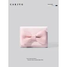 carteira feminina pequena carteira CAKJVG doce menina estudante arco carteira curta feminina 2024 novo estilo Multi-cart