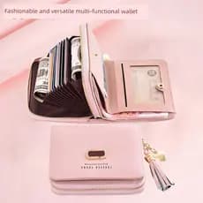 carteira feminina pequena carteira feminina Novo estilo versão coreana carteira feminina curta dobrável bolsa de moedas