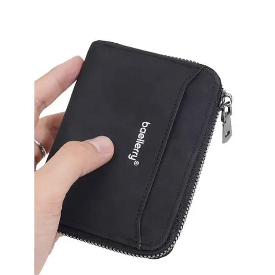 carteira masculina com ziper carteira masculina Carteira curta masculina multifuncional Vertical carteira titular do car
