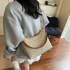 Bolsa bolsa transversal feminino Bolsa 2026 novo estilo bolsa de ombro moda textura Commuter saco Retro contraste cor Po