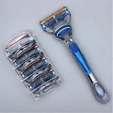 Manual de barbear masculino Universal 2026 novo estilo navalha rosto navalha de cinco camadas cabeça faca titular