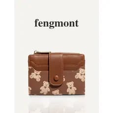 carteira feminina carteira femenina Carteira curta de urso fofo feminina 2026 novo estilo de couro leve pequeno Slot par