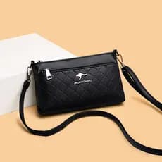 Bolsa bolsa transversal feminino Bolsa de couro macio para sogra de meia-idade e um ombro
