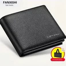 carteira masculina carteira masculina com ziper Carteira de couro genuíno masculina 2025 novo estilo carteira masculina