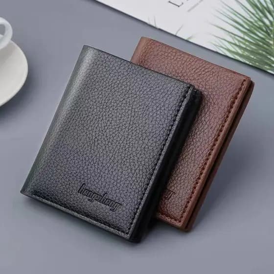 carteira masculina carteira masculina com ziper Carteira curta masculina de couro macio juventude pequena carteira estud