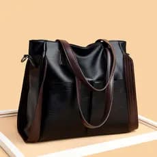 Bolsa de um ombro da moda primavera de couro macio de grande capacidade