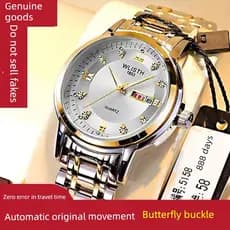 relogio masculino Relógio mecânico automático genuíno suíço, relógio masculino à prova d'água luminoso com calendário du