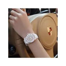 relogio feminino luxo relogio feminino pequeno delicado Relógio feminino de cerâmica genuíno branco versão coreana simpl