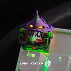 Neon Genesis Evangelion keycap único único transparente keycap personalizado resina teclado mecânico boné ESC presente