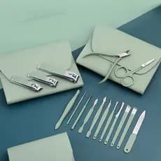 Conjunto de unhas de aço inoxidável, 8 ou 16 peças, com bolsa de armazenamento| Unhas profissionais