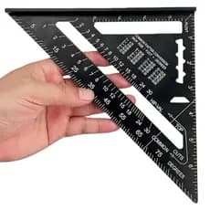 Esquadro Alumínio Triangular 7'' Pol Carpintaria Marcenaria