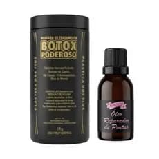 Kit Duo Poderoso: Botox Profissional 1kg + Argan Oil 30ml – O Segredo para um Liso Perfeito e Brilhante!