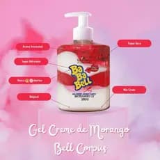 Creme Para Corpo e Virilha Gel Aromatizante Glow Bababell Morango com Chantilly Gelzinho Íntimo