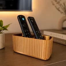 Porta Controle Remoto Elegante em Cobre | Organização e Decoração para Ambientes
