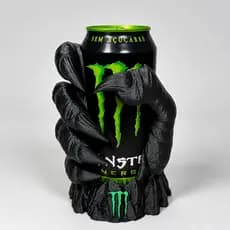 Suporte de Lata Monster 3D em Formato de Garra | Porta Lata Gamer Energético 473ml |  Suporte energetico