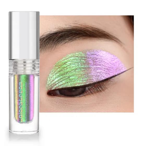 Sombra líquida bicolor CHARMCO, maquiagem metálica para os olhos, conjunto de sombras com brilho de longa duração, tinta