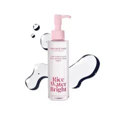 TheFaceShop Óleo Facial Iluminador de Água de Arroz, Óleo de Limpeza Diário, Óleo de Limpeza, Vegano, Produtos de Cuidad